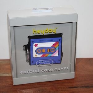 Heyday Retro Cassette Earbud Case in Blue and Multicolor